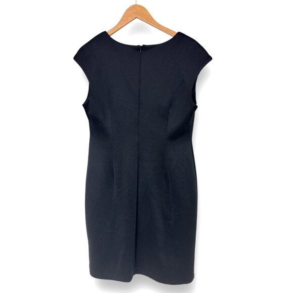 Connected Apparel Black Light Pink Panel Scuba Sheath Dress Size 14 Classy Women - Picture 3 of 5